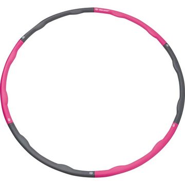 Deuser-Sports Hula-Hoop-Reifen Fitnessreifen Hulla Hulahoop zerlegbar zum stecken trennbar (90 cm, 121035), pink grau, Bauch und Rückenmuskulatur