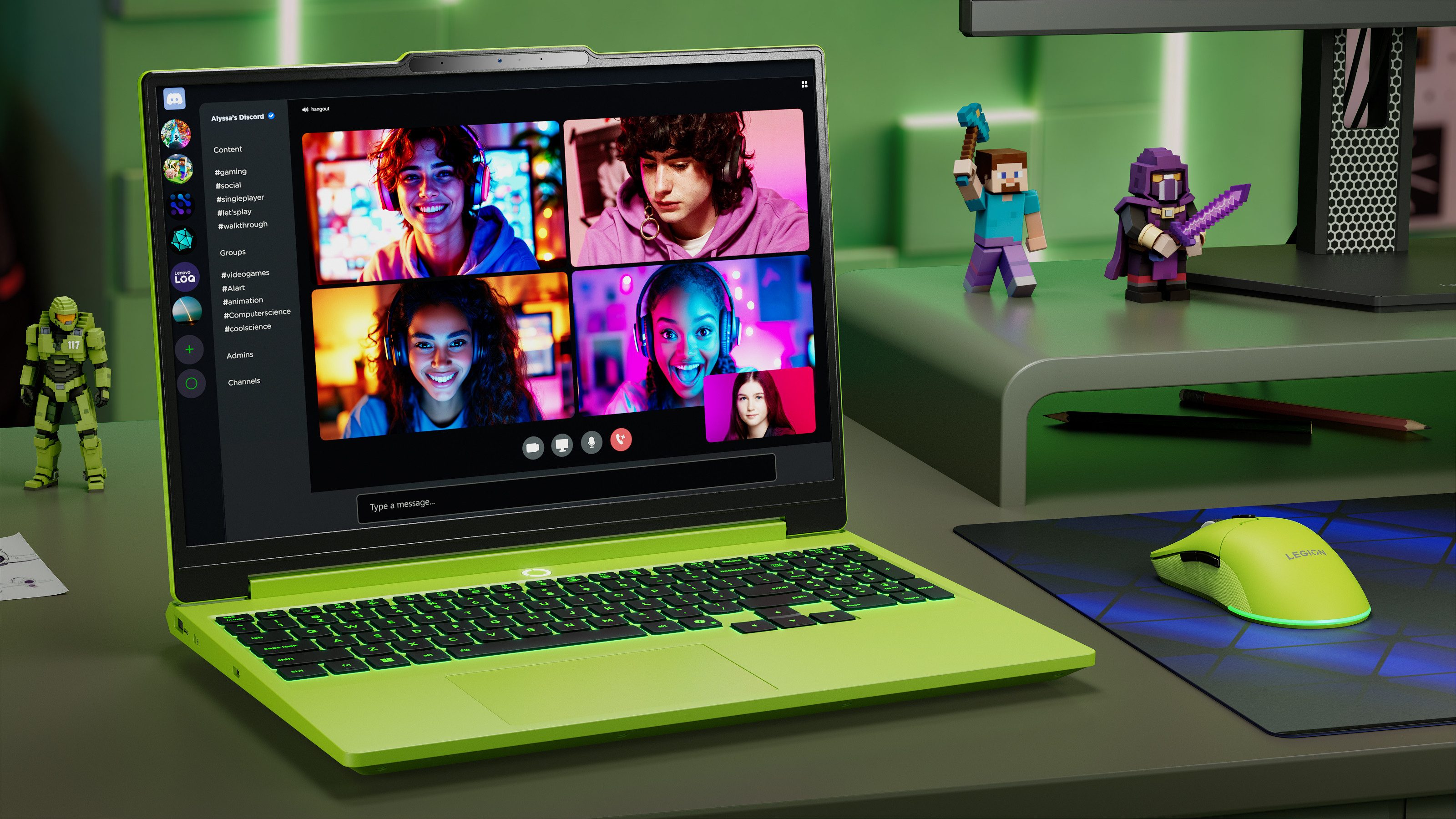 Lenovo LOQ 15AHP11 Limited Green Edition Gaming-Notebook (38,86 cm/15,3 Zoll, AMD Ryzen 7 250, GeForce RTX 5060, 16 GB, 512 GB SSD)