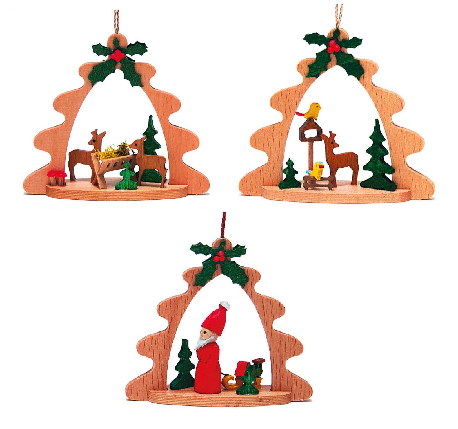 Kuhnert Christbaumschmuck 3er Set Kuhnert Baumschmuck Erzgebirge (Set 1) (1-tlg)