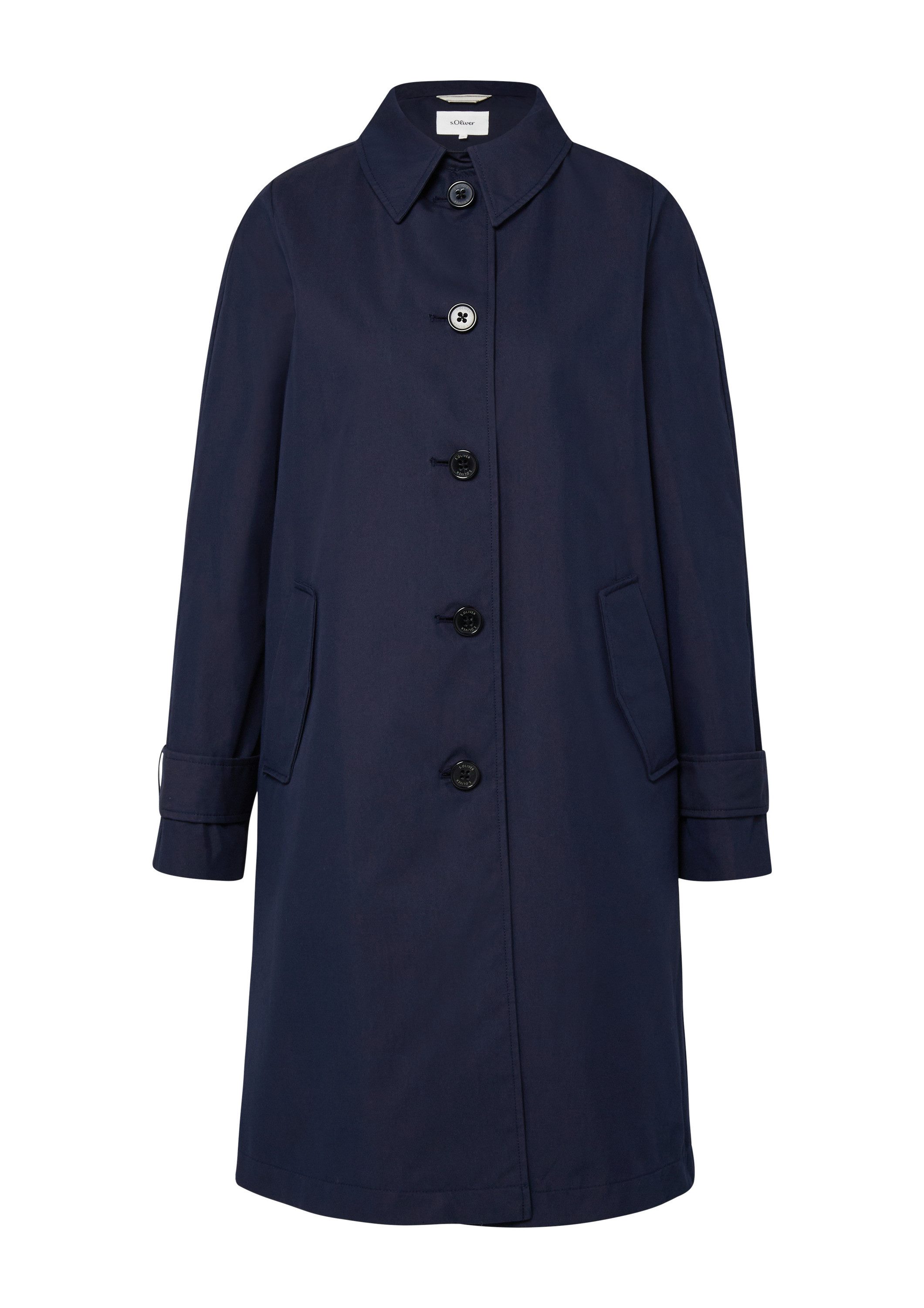 s.Oliver Funktionsmantel Outdoor-Mantel Mantel mit Hemdkragen