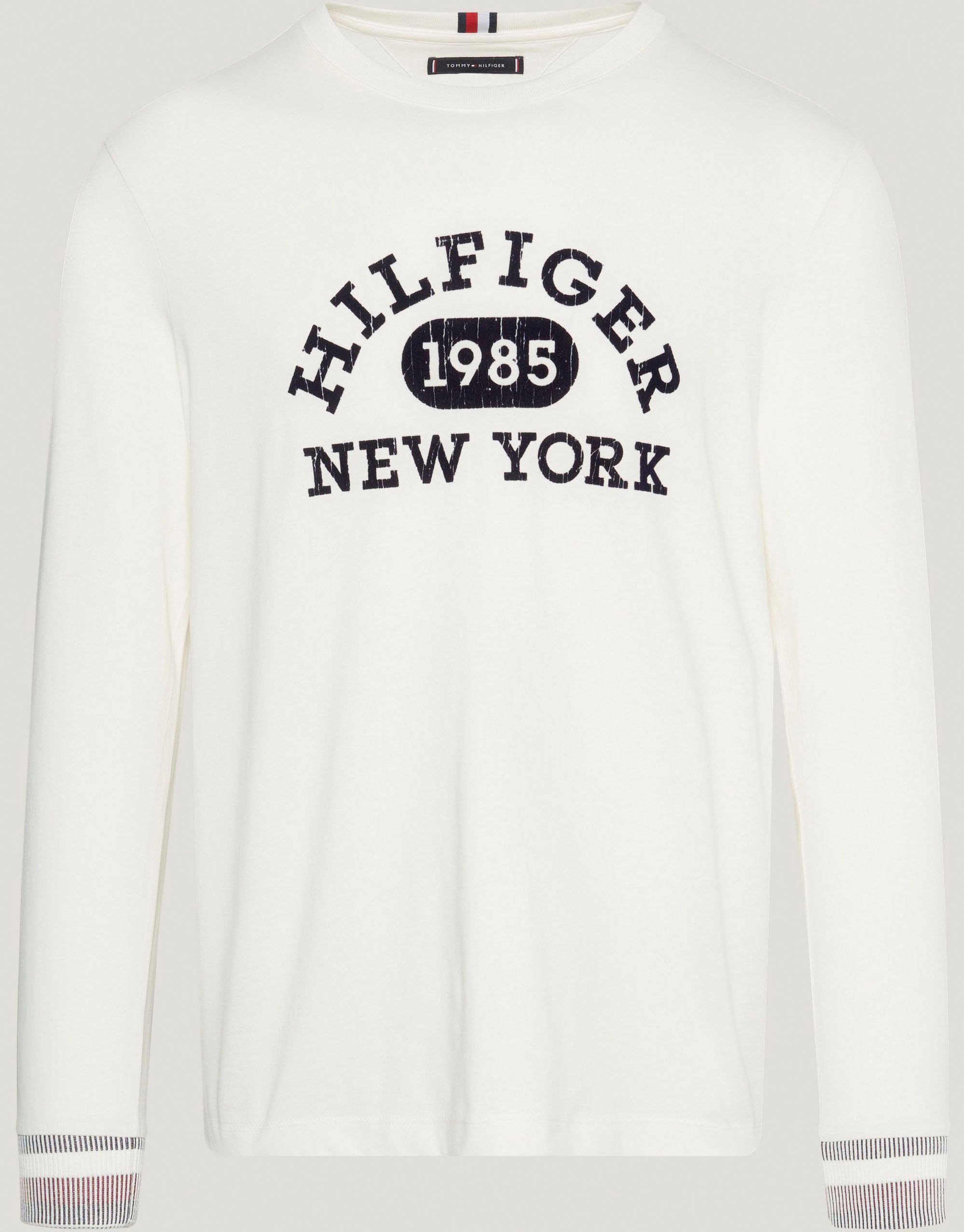 Tommy Hilfiger Longsleeve MONOTYPE COLLEGIATE LS TEE white ancient