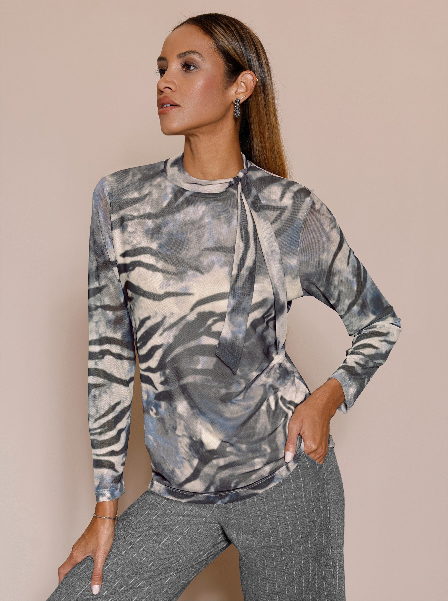 creation L T-Shirt Druck-Shirt Langarm