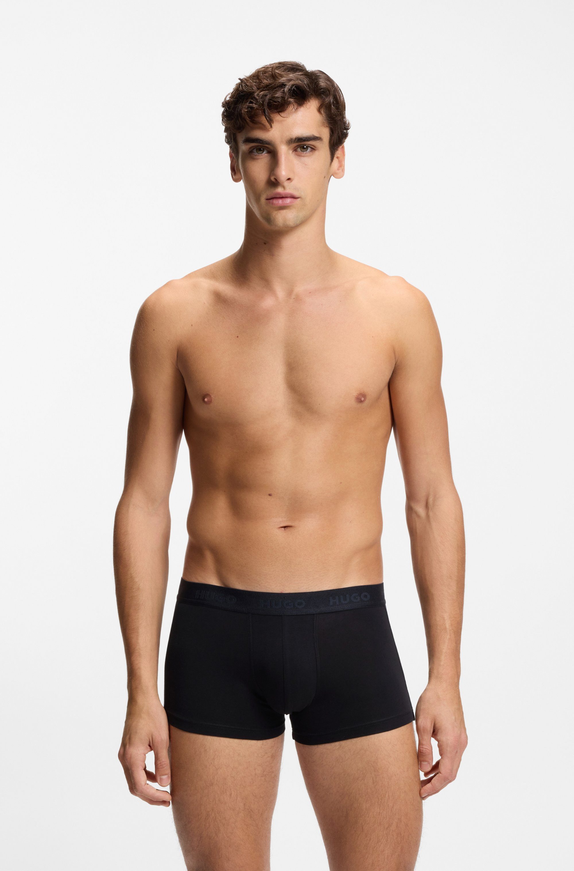 HUGO Trunk TRUNK TRIPLET PACK (Packung, 3-St) mit Logoschriftzug auf dem Bund