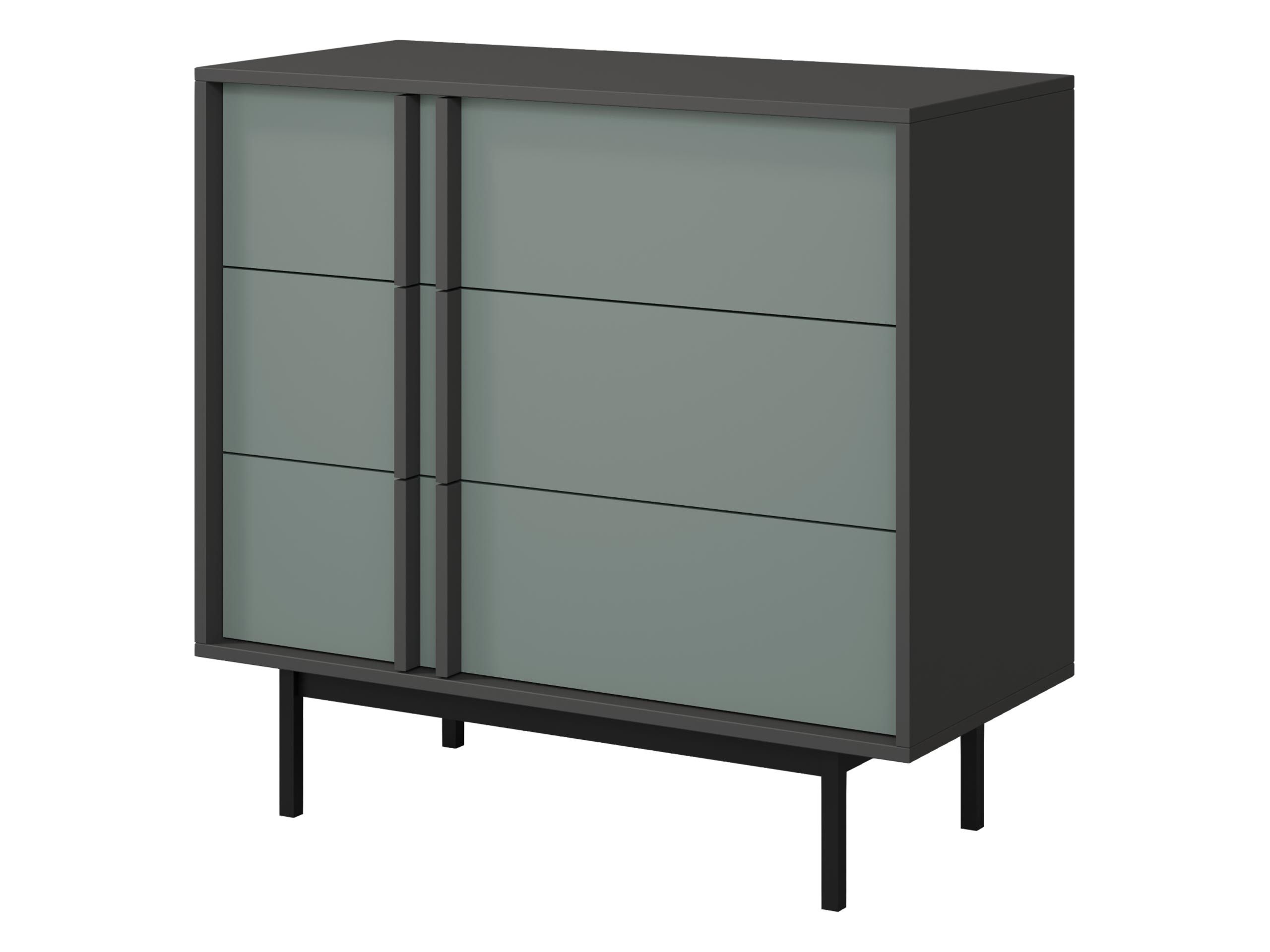 MIRJAN24 Kommode Alsy 3S AL08 (mit drei Schubladen), Untergestell aus Metall, 93x43x87 cm