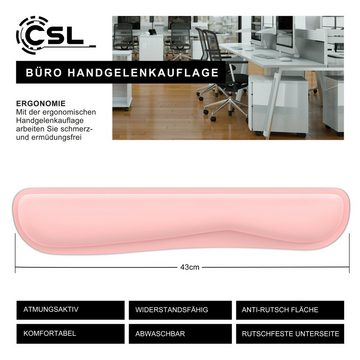 CSL Tastatur-Handballenauflage, Keyboard Handgelenkschoner, ergonomische Haltung, 43 cm, abwaschbar