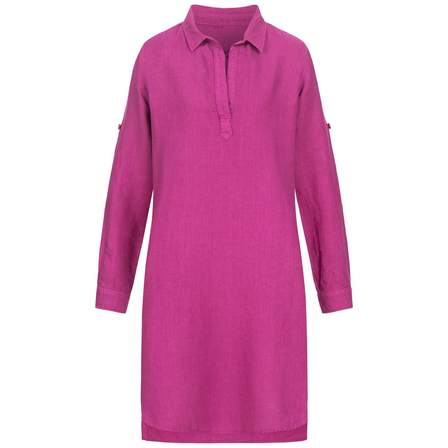 Hemdblusenkleid fv-Kl:eo, Tunika, adjustable sleeve, Pure Linen, Damen Kleid