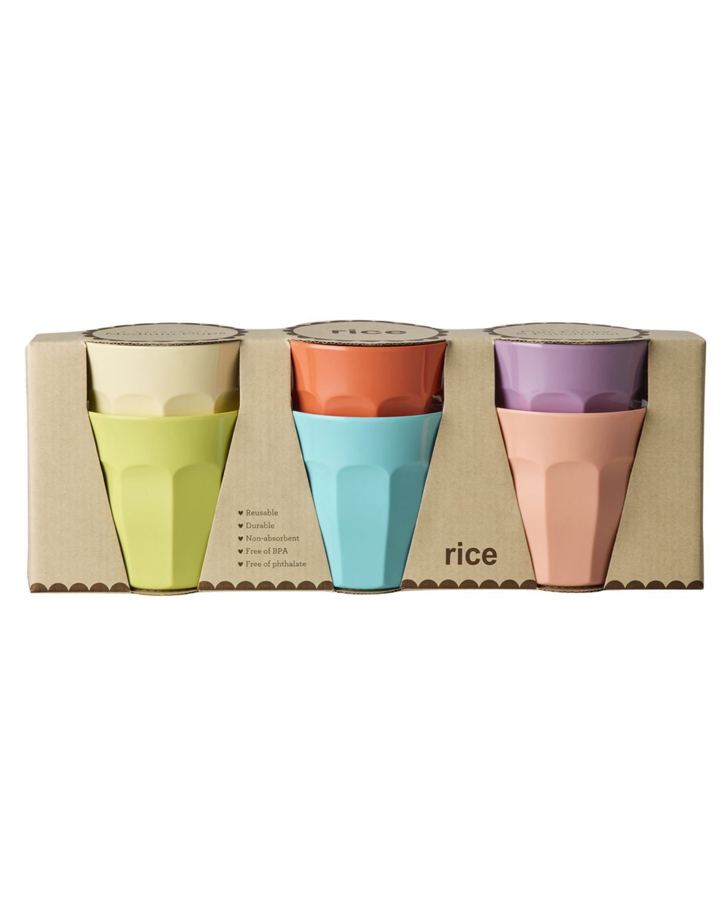 rice Kinderbecher Rice Melamin 6er-SET Becher - Gloriously Gifted Print 250ml, 1-tlg., Melamin