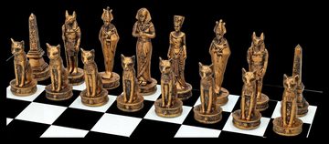 Figuren Shop GmbH Spiel, Schachspiel Ägypten - Gold vs. Schwarz - Mythologie Schach Deko