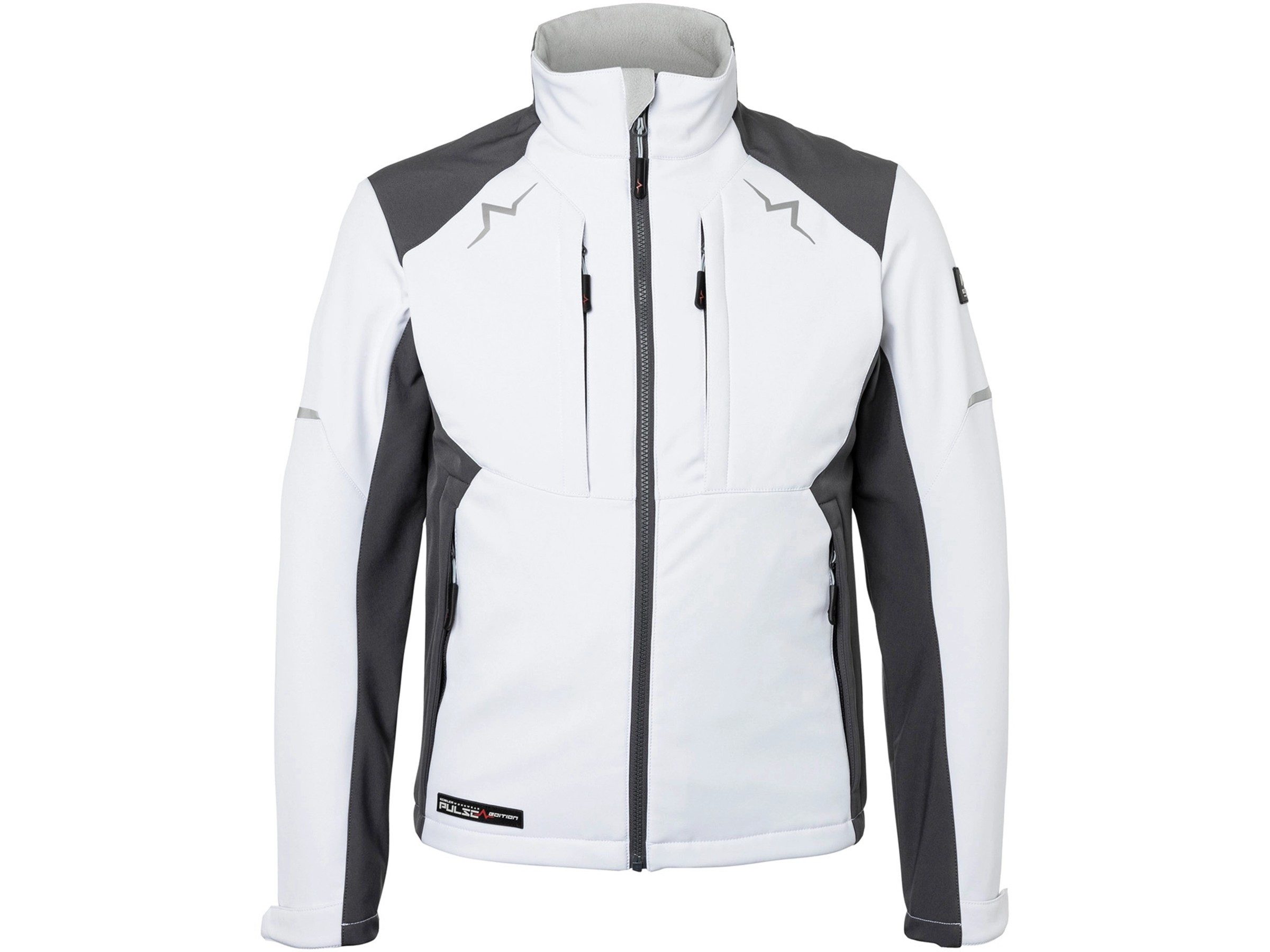 Kübler Arbeitsjacke Workwear Herren Softshelljacke PULSE weiß/Anthrazit Arbeitsjacle