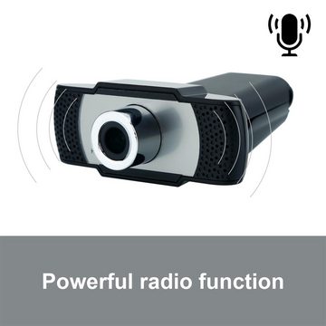 Cadorabo Webcam 1080P Webcam (Webcam 1080P - Mit Mikrofon USB 2.0 Webkamera mit drehbarem Clip)