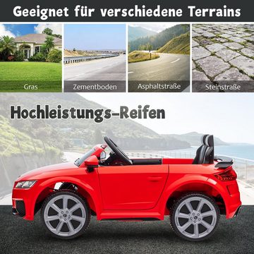 REDOM Elektro-Kinderauto Elektroauto mit 2×30W Motoren, Belastbarkeit 30 kg, Audi TT RS 12V Elektroauto, 2,4G-Fernbedienung 3-5km/h