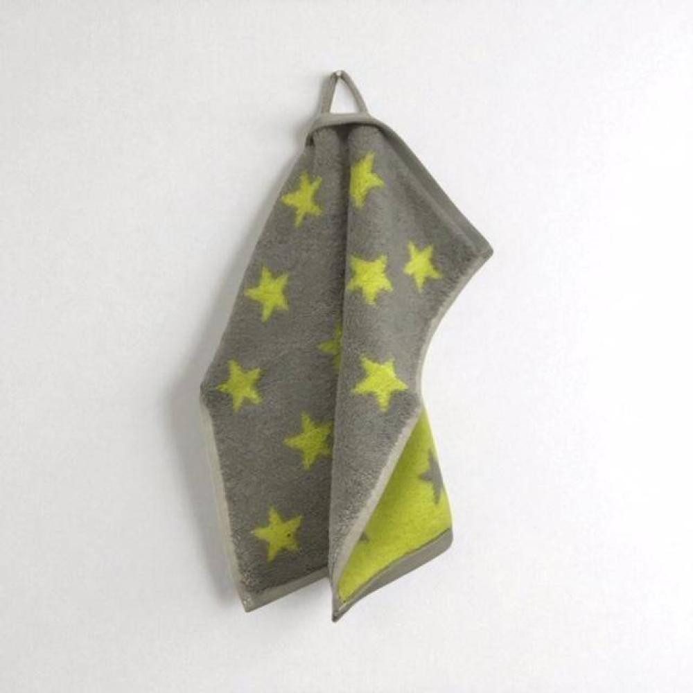 Cawö Home Handtücher Frottiertuchserie New Stars Lime-Platin, 100% Baumwolle