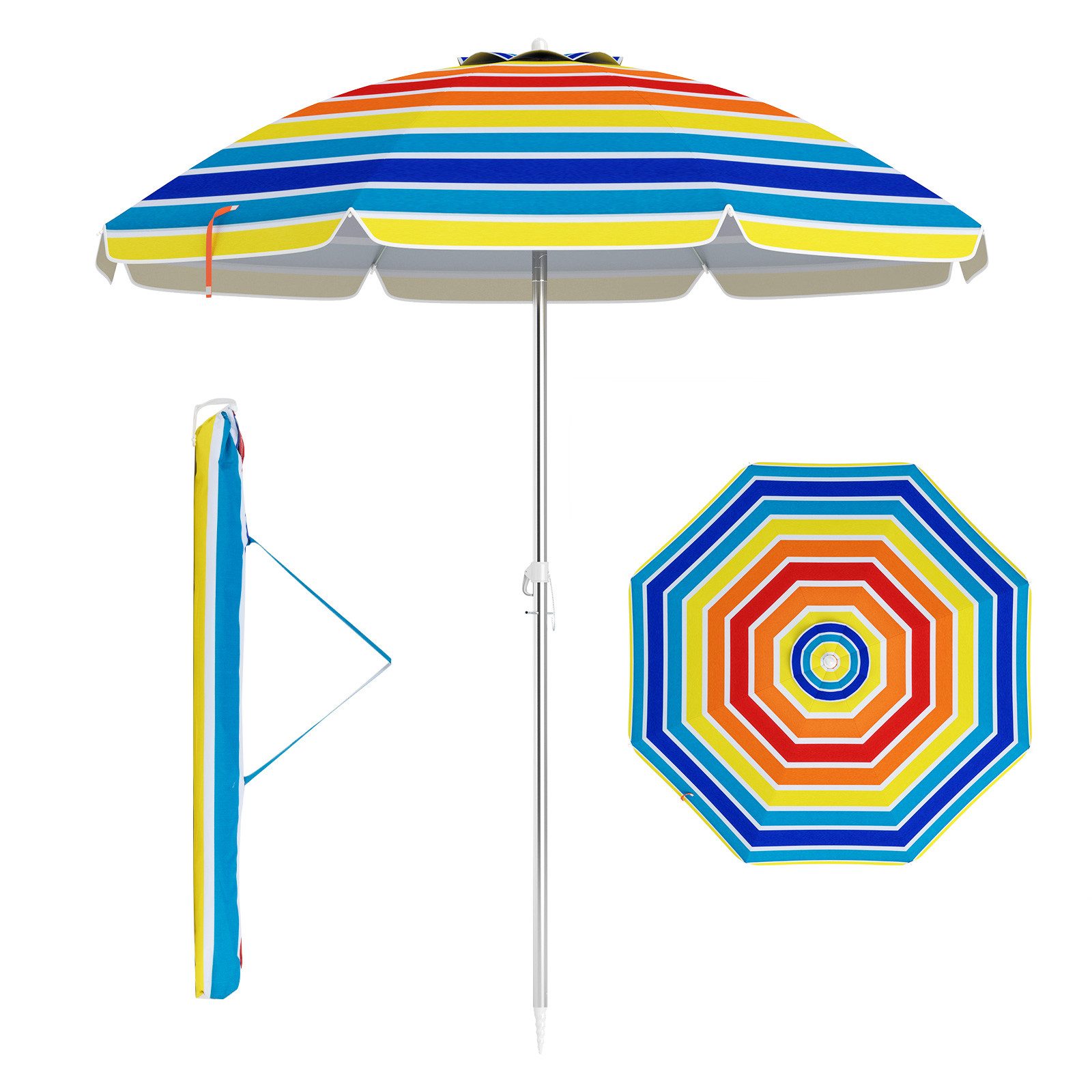 COSTWAY Sonnenschirm, LxB: 198,00x198,00 cm, UV50+, günstig online kaufen