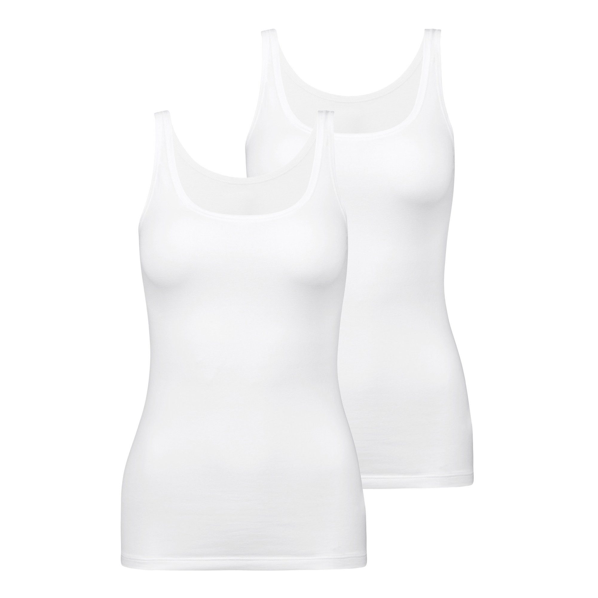 Unterhemd Damen Unterhemd 2er Pack Baumwollmischung