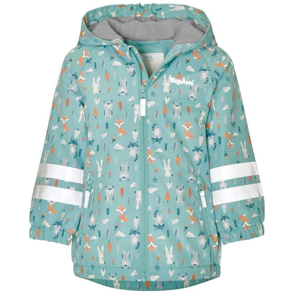 Playshoes Regenjacke Outdoor-Jacke Waldtiere Fleece-Futter