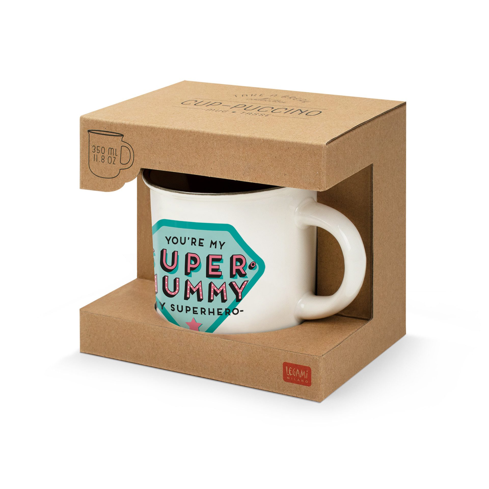 Legami Cappuccinotasse Legami Porzellantasse Trinkbecher Cu-Puccino Super-Mummy