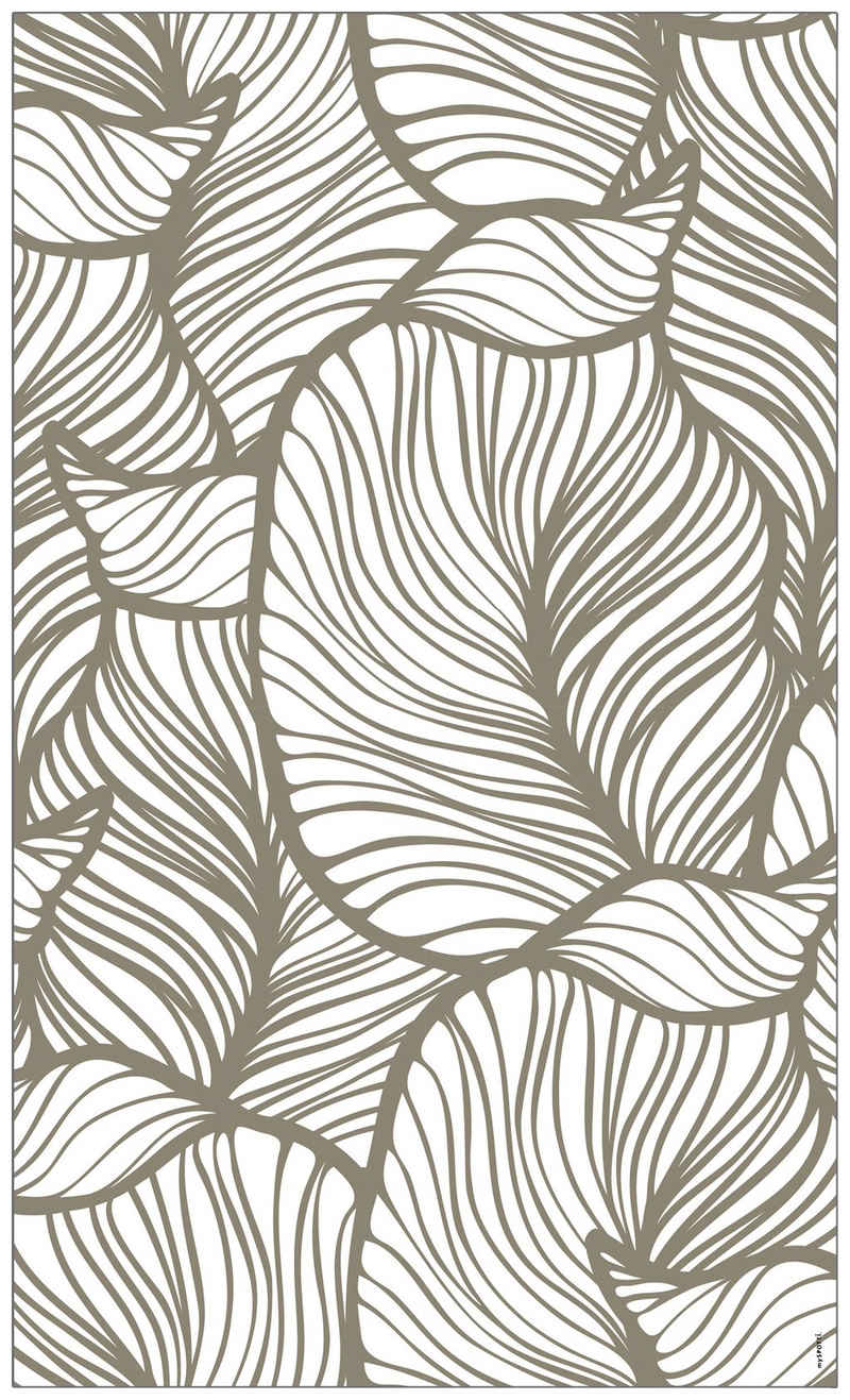 Fensterfolie Look Leaves beige, MySpotti, halbtransparent, glatt, 60 x 100 cm, statisch haftend