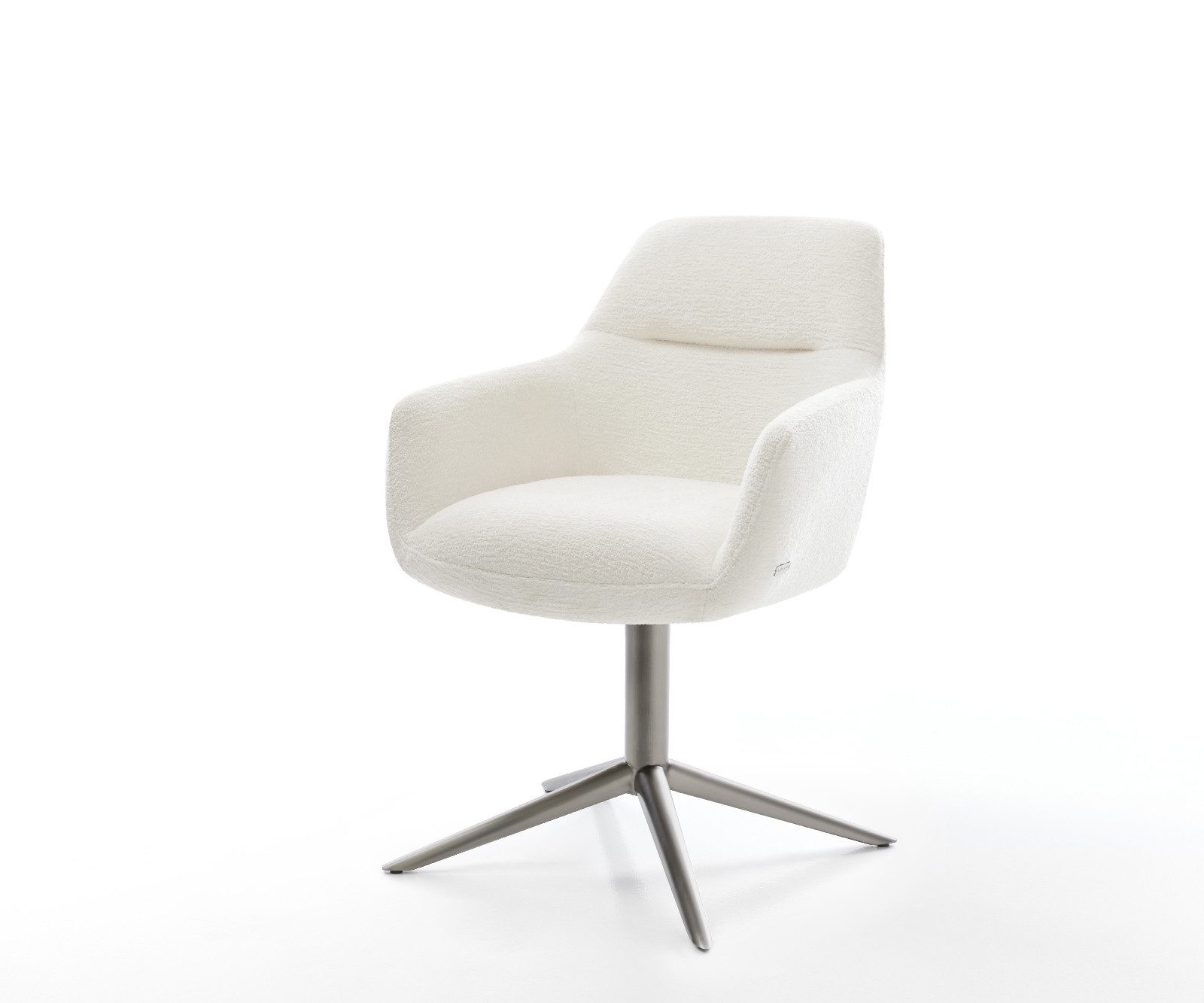 DELIFE Polsterstuhl Pejo-Flex, Fußkreuz Graphit Bouclé günstig online kaufen