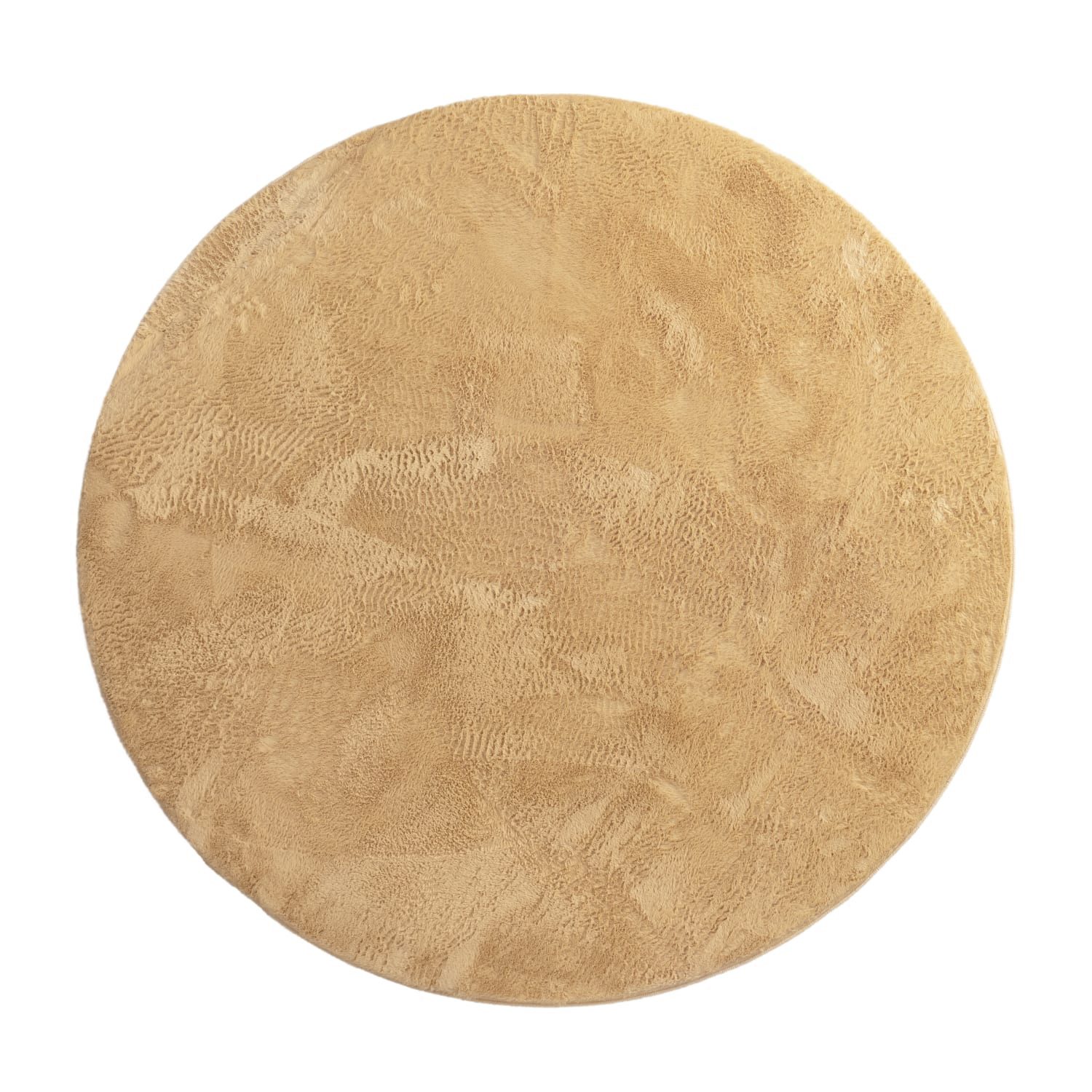 KADIMA DESIGN Teppich waschbar Einfarbig Wohnzimmer schmutzabweisend Teppich Kurzflor, Rund, Höhe: 14 mm, Florhöhe: 10 mm, Polyester, Rund, 80D, Gelb