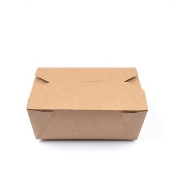 Einwegschale 300 Stück Noodleboxen (172×140×66 mm), 50 OZ, kraft, Foodbox Nudelbox Lunchbox Snack China Box Pastabox