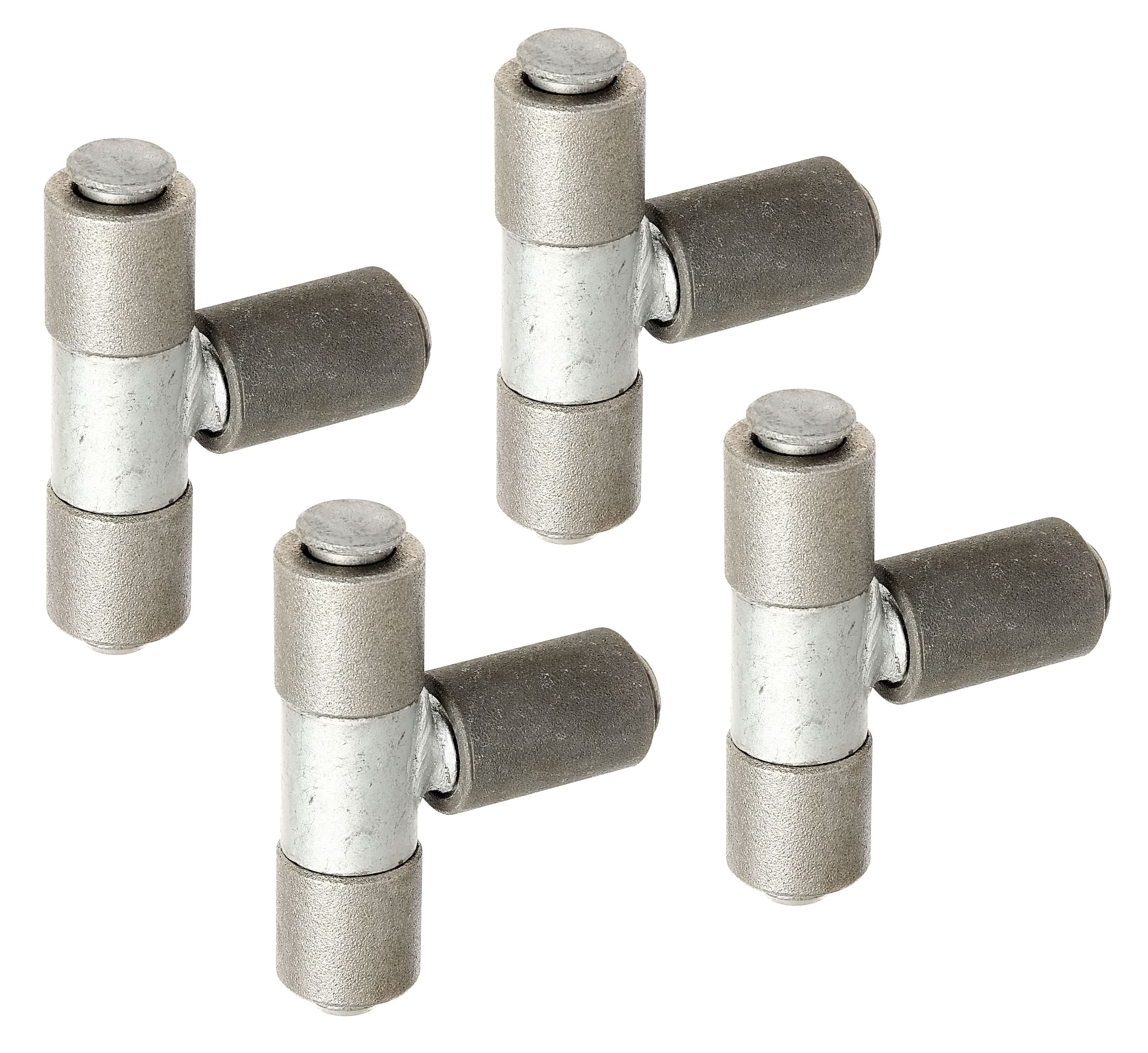 Alberts Zaunriegel Alberts 852474 Anschweißband, verstellbar um 40 mm, Stahl, mit verzink, Alberts 4x Anschweißband für Metalltore, verstellbar, zum Anschweißen