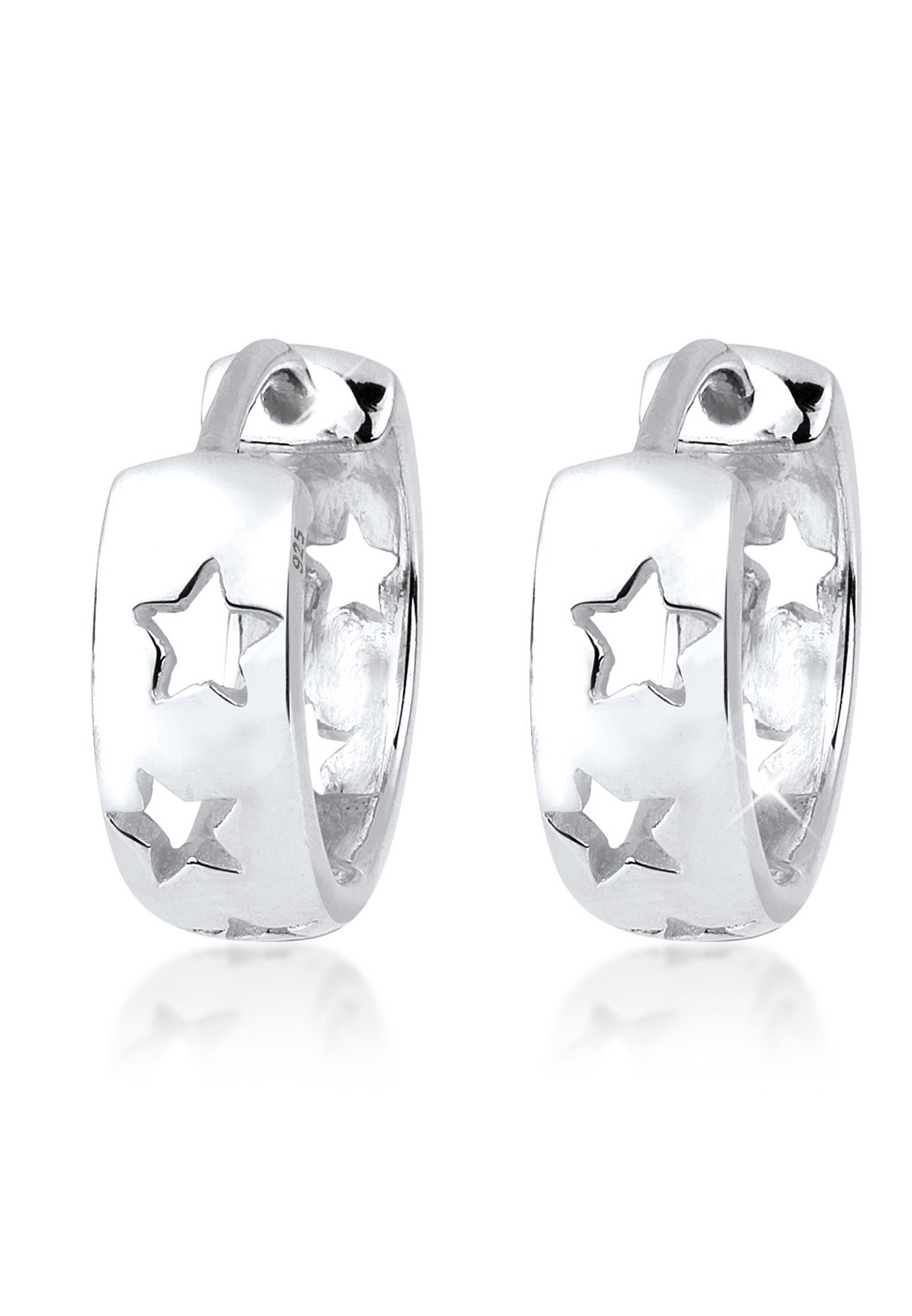 Elli Paar Creolen Creolen Sterne Astro Trend 925 Silber, Sterne
