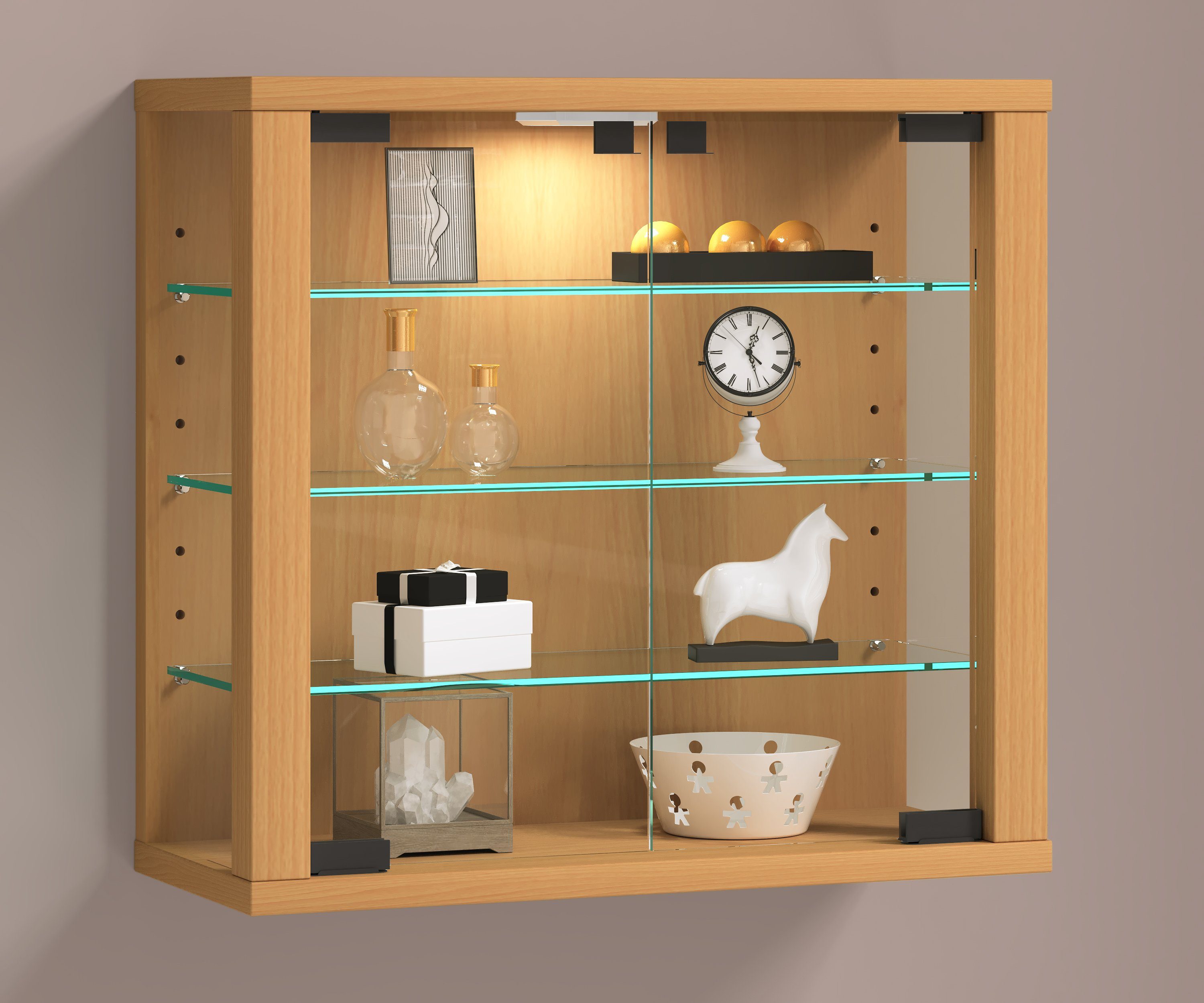 VCM Hängevitrine Wandvitrine Hängevitrine Glasvitrine Vitrosa S