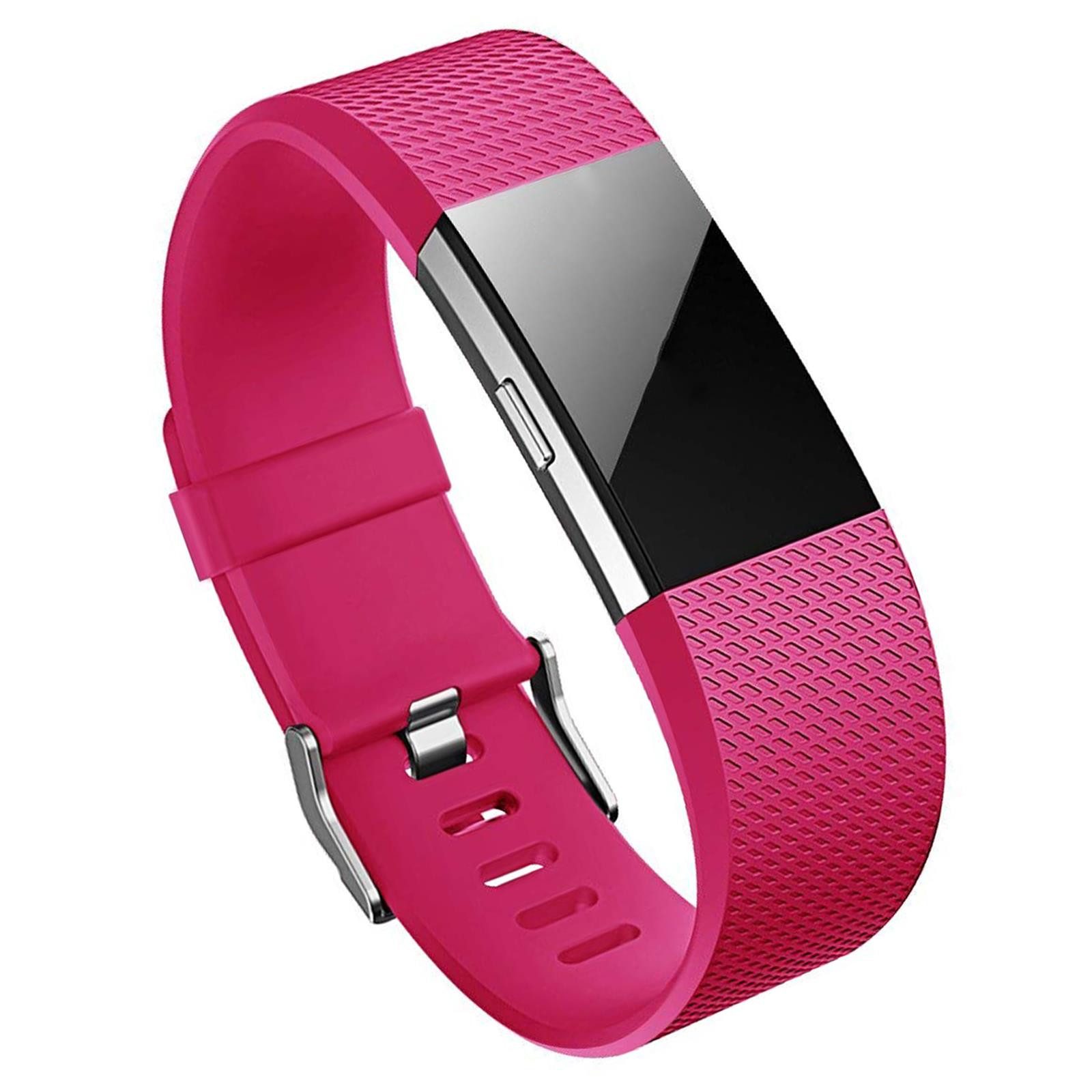 CoolGadget Smartwatch-Armband Fitnessarmband aus TPU / Silikon, für Fitbit Charge 2 Sport Uhrenarmband Fitness Band Unisex Größe L