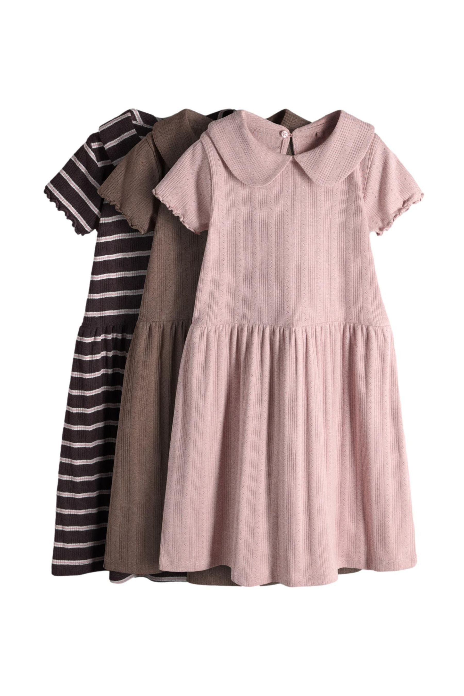 Jerseykleid The Set Kurzärmelige Jersey-Kleider im 3er-Pack
