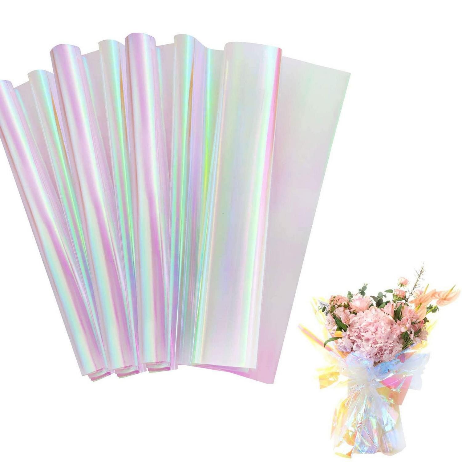 LuxusKollektion Geschenkfolie Geschenkfolie Transparent Irisierend 20 Blatt, (20St)
