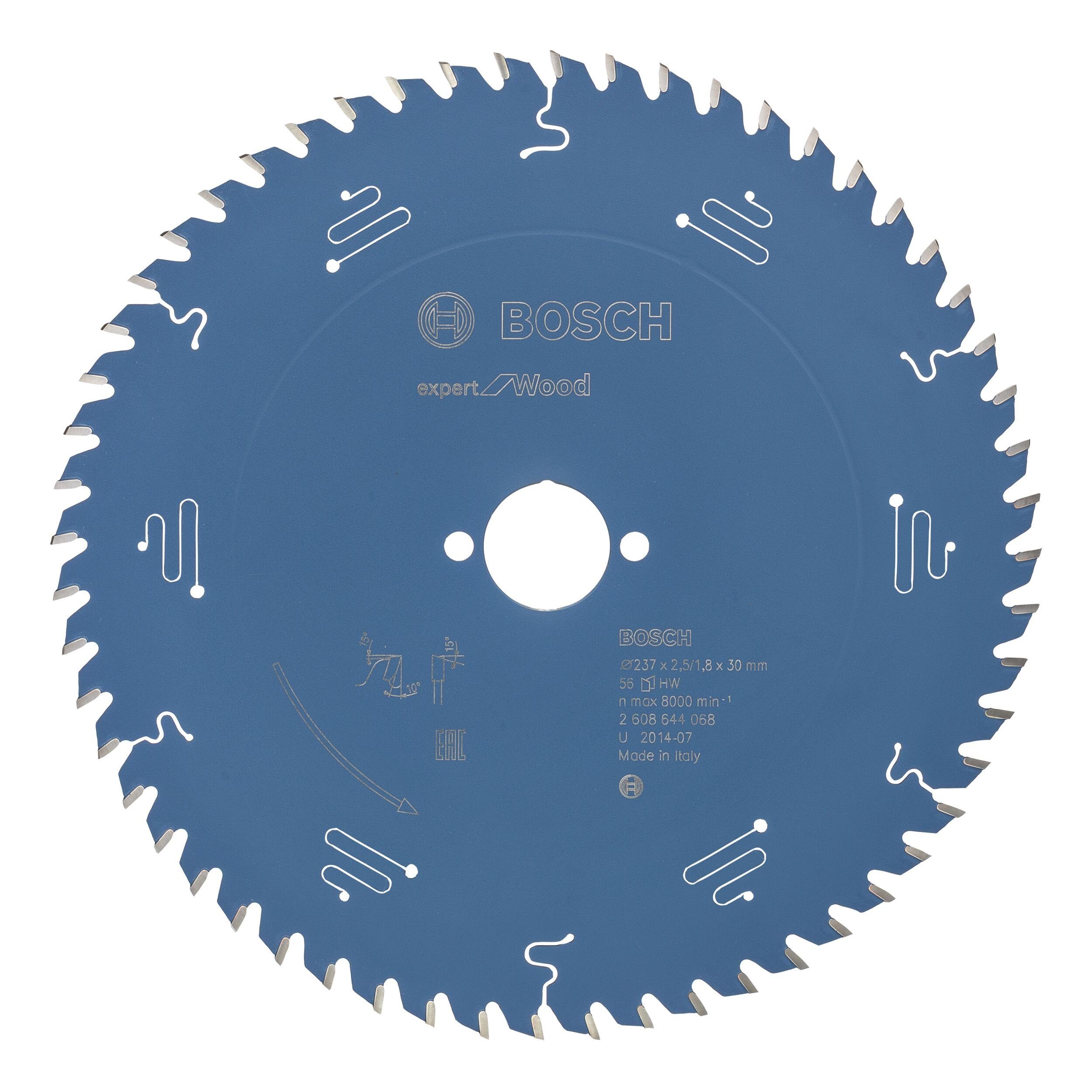 BOSCH Kreissägeblatt - x 2,5 30 Wood 56Z, x 237 For mm Expert