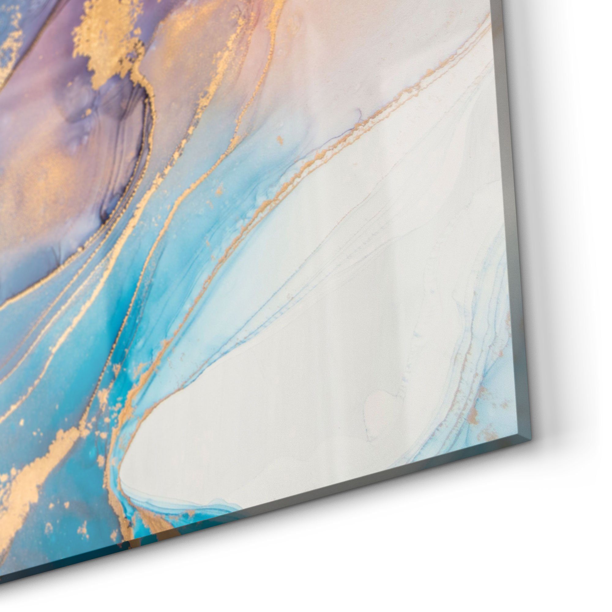 DEQORI Pastell', Herdblende Glas in Küchenrückwand 'Marmorgrafik Badrückwand Spritzschutz