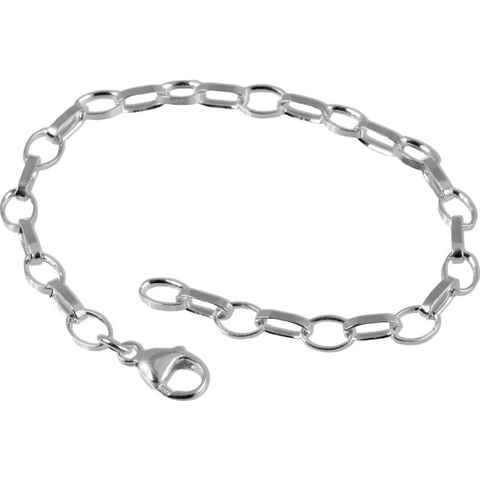 SilberDream Charm-Armband SilberDream Charmsarmband für Charms 18cm (Charmsarmbänder), Charmsarmbänder ca. 18cm, 925 Sterling Silber, Farbe: silber, Made-In