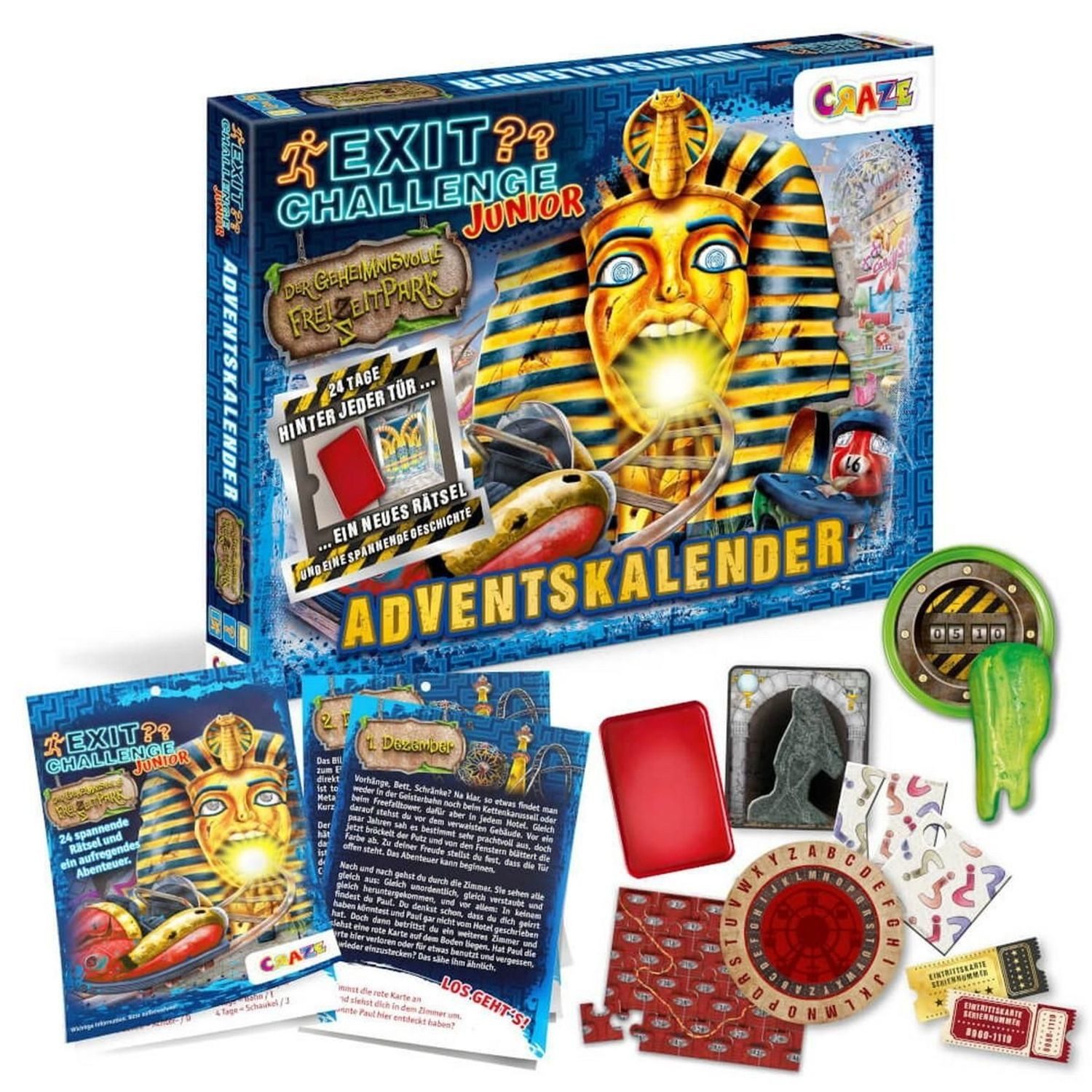 CRAZE Bücher-Adventskalender Adventskalender (Exit Challenge, 1-tlg)
