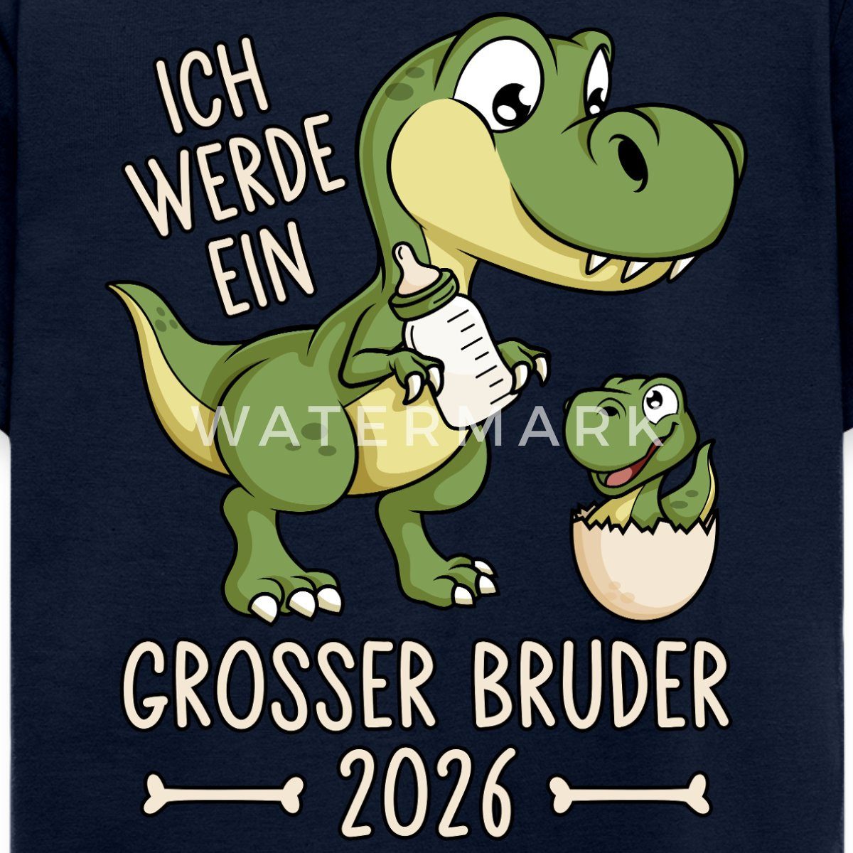 Spreadshirt T-Shirt Großer Bruder 2026 Ei Baby Dino Dinosaurier Kinder T-Shirt (1-tlg)