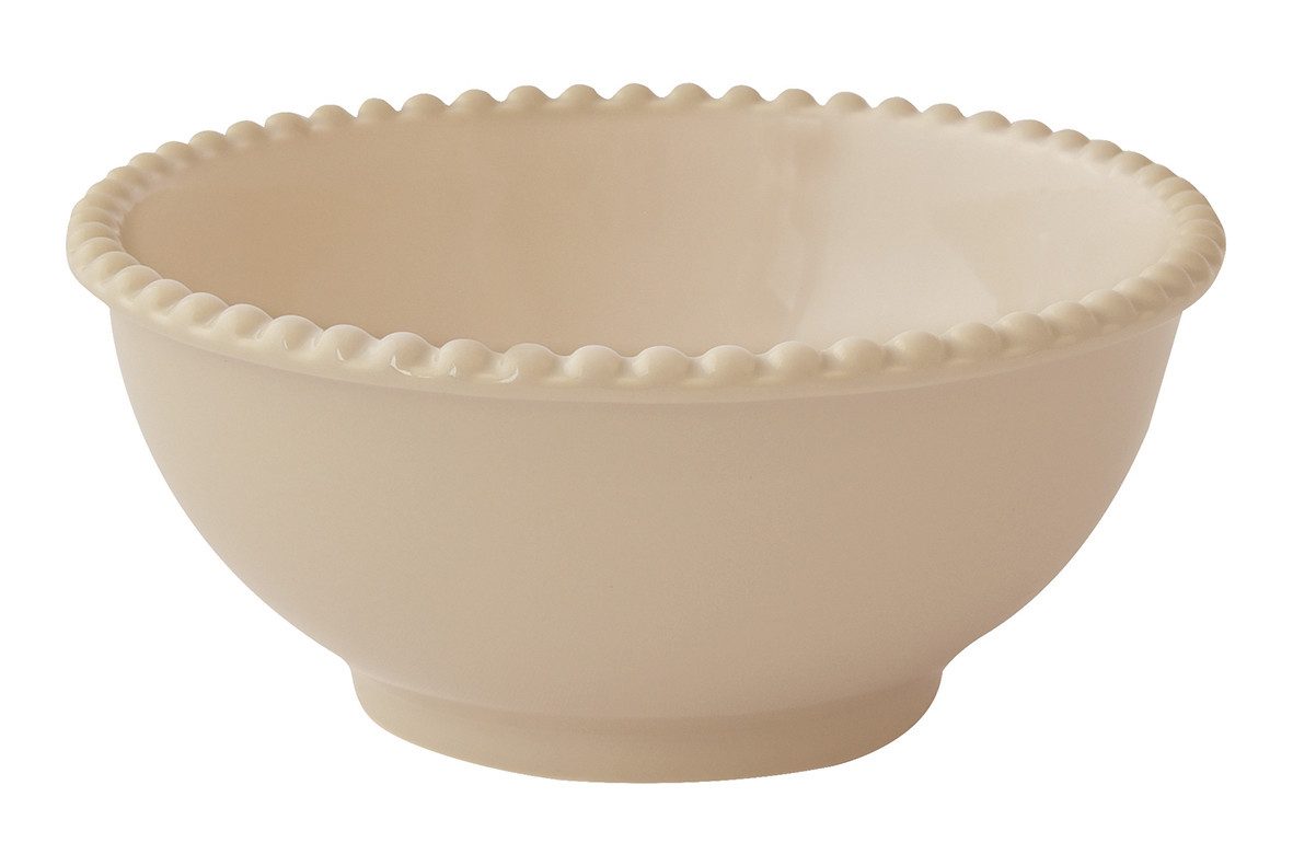 EasyLife Müslischale Tiffany, Porzellan, Spülmaschinengeeignet, creme, Motiv: Punkte