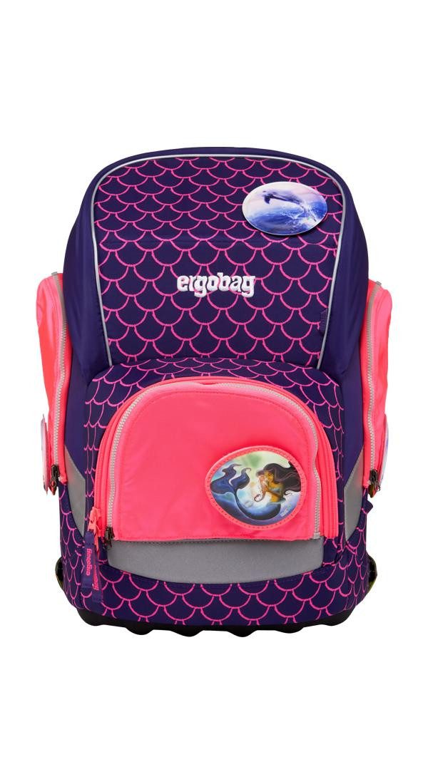 ergobag Schulranzen Fluo Zip Set (3-tlg), reflektierend