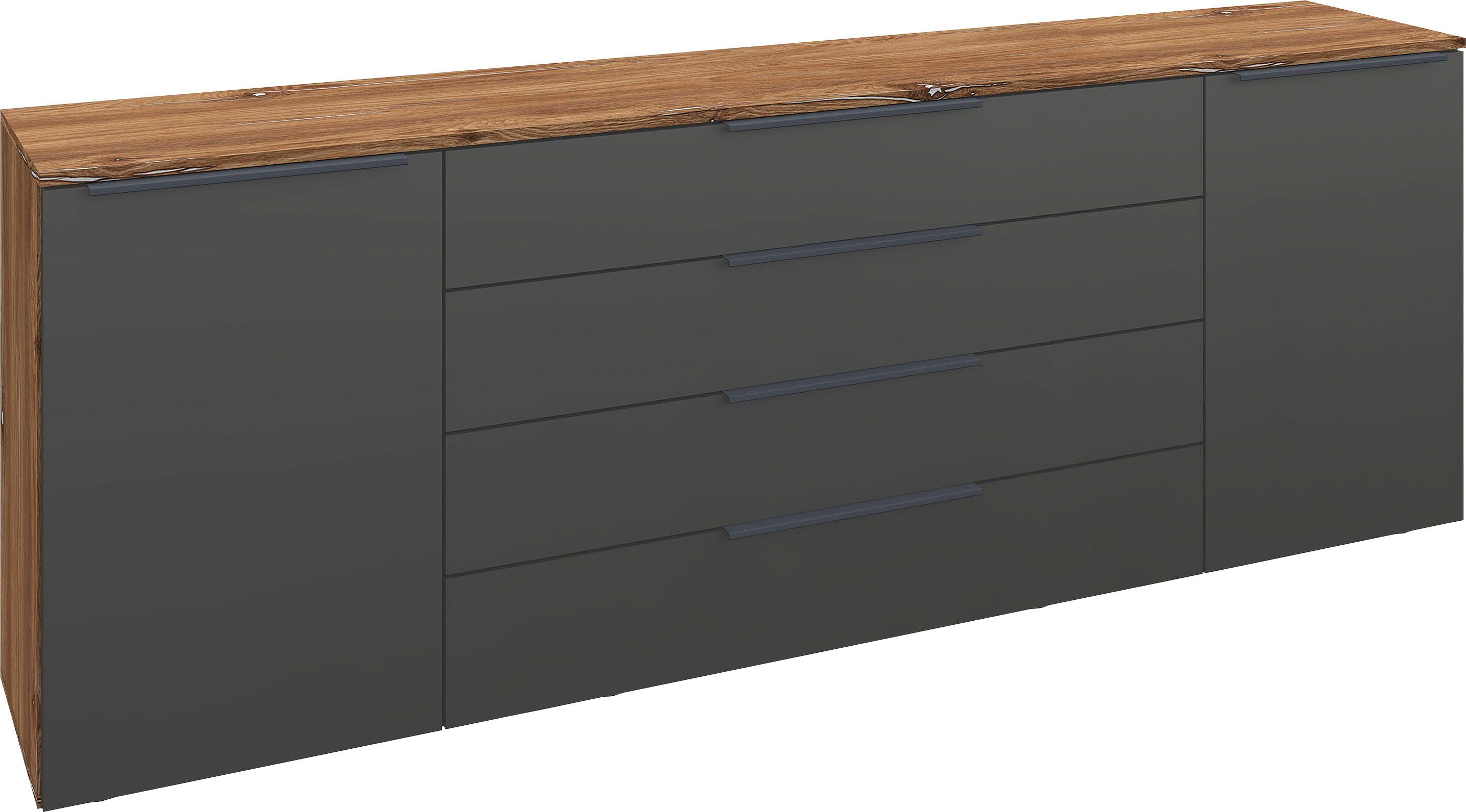 borchardt Möbel Sideboard Tom, moderne Kommode mit Metallgriffen, 200cm bre günstig online kaufen