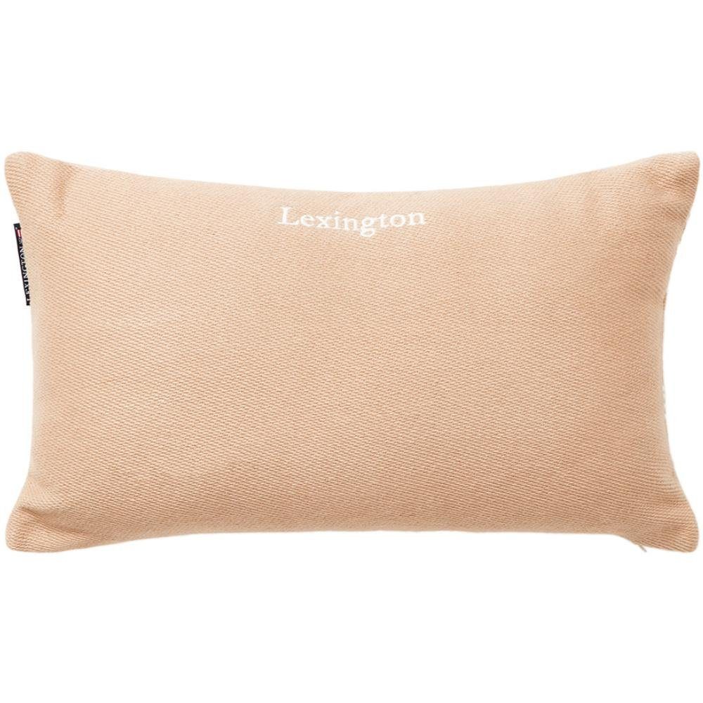 Lexington Kissenhülle LEXINGTON Kissen Waves Recycled Heavy Cotton Twill Beige-White (30x50c