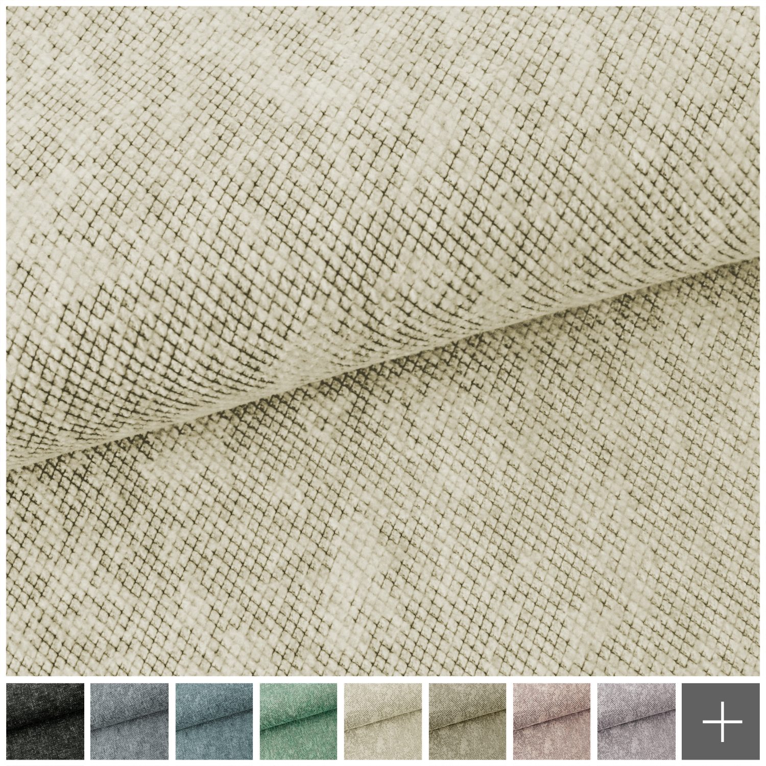 novely® Stoff WESSELN - Extravaganter Möbelstoff mit Netz-Muster, Strapazierfähig, Kuschelweich, Meterware, 1lfm