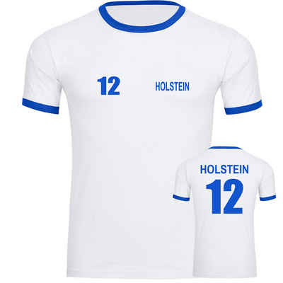 multifanshop T-Shirt Kontrast Holstein - Trikot 12 - Männer