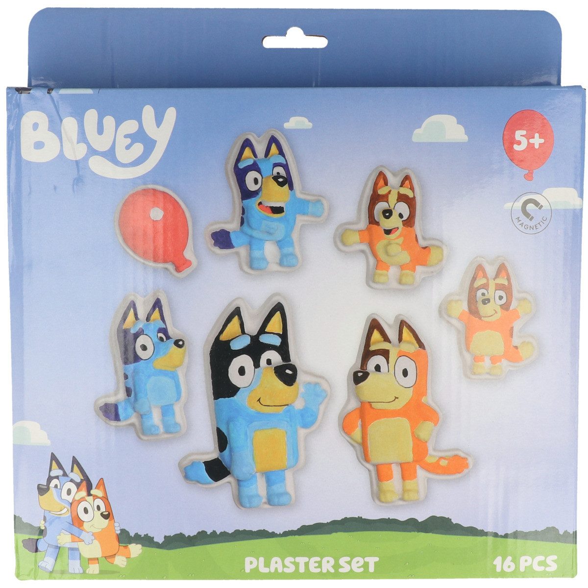 Bluey Lernspielzeug 65001600 Unisex Kinder, Gipsformen, Förmchen, Kreativspiel, Handwerkspiel, Modellieren