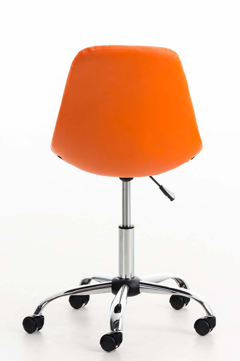 CLP Schreibtischstuhl Emil Kunstleder, höhenverstellbar orange drehbar und