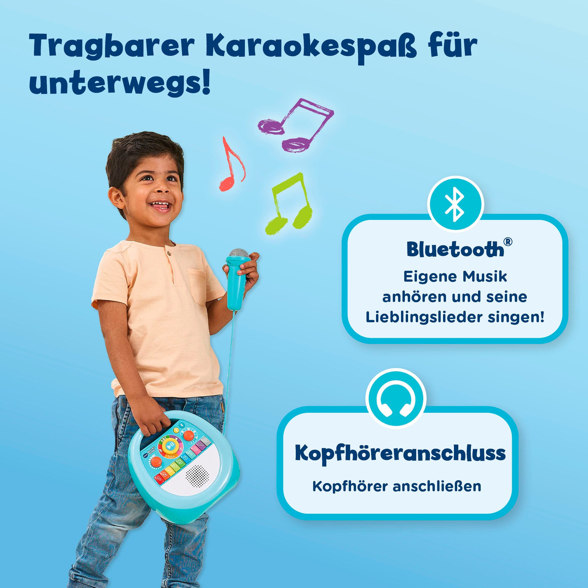 Vtech® Lernspielzeug Mein erster Musik-Player - Karaokespaß, mit Licht und Sound