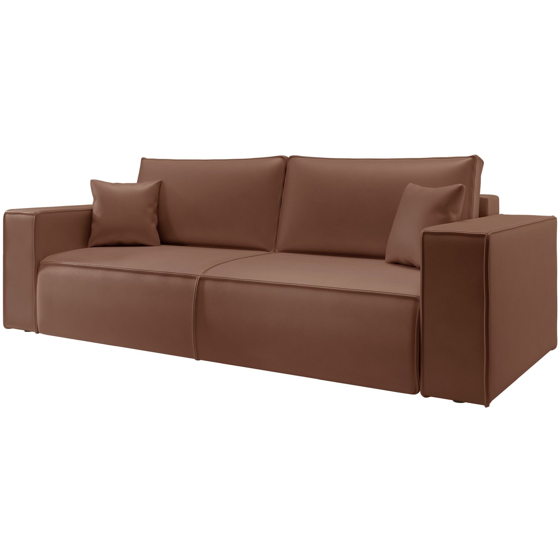 Selsey Schlafsofa, 3-Sitzer Sofa mit Bettkasten, Schlaffunktion, Kunstleder