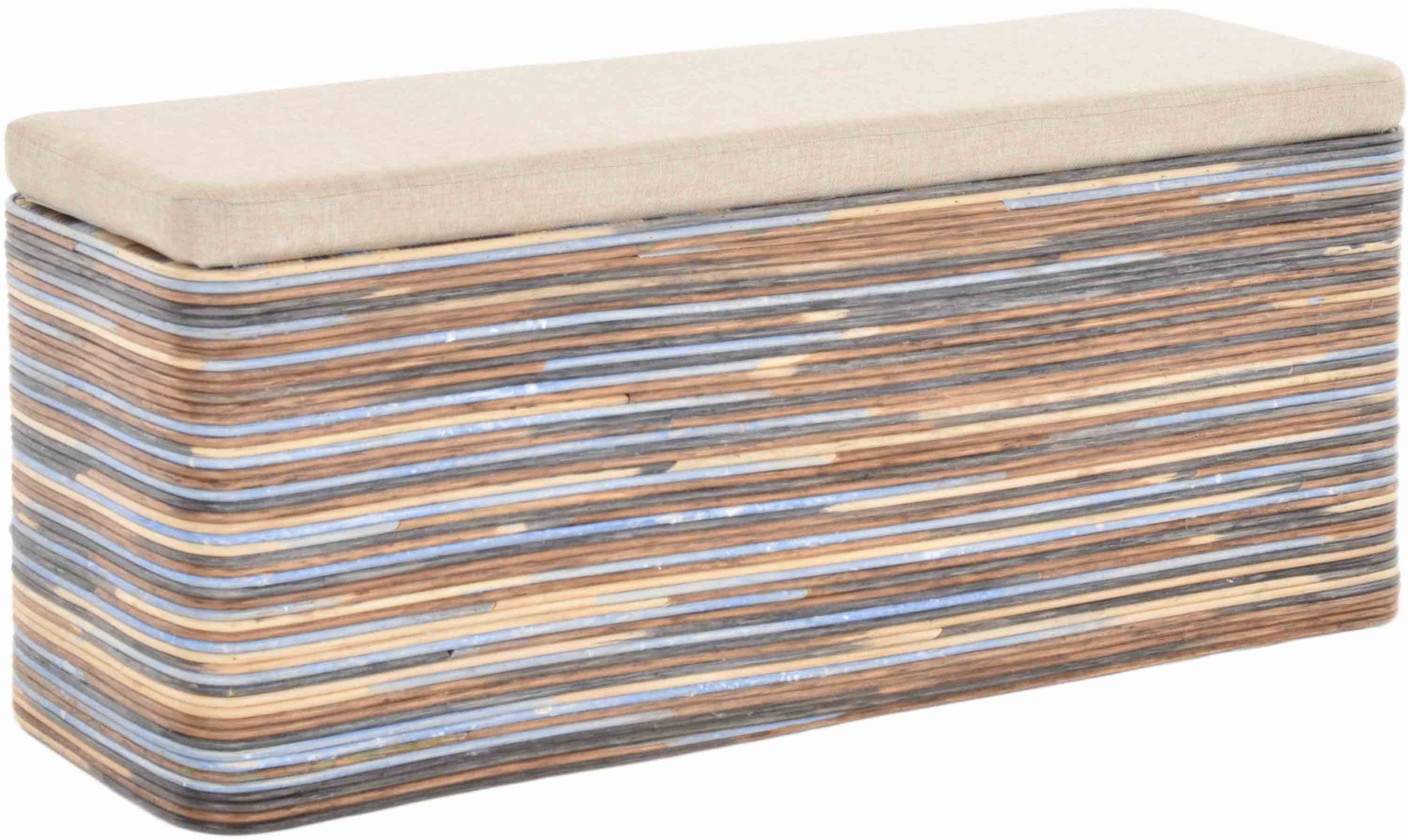 Krines Home Sitztruhe Breiter Rattan Wäschekorb günstig online kaufen