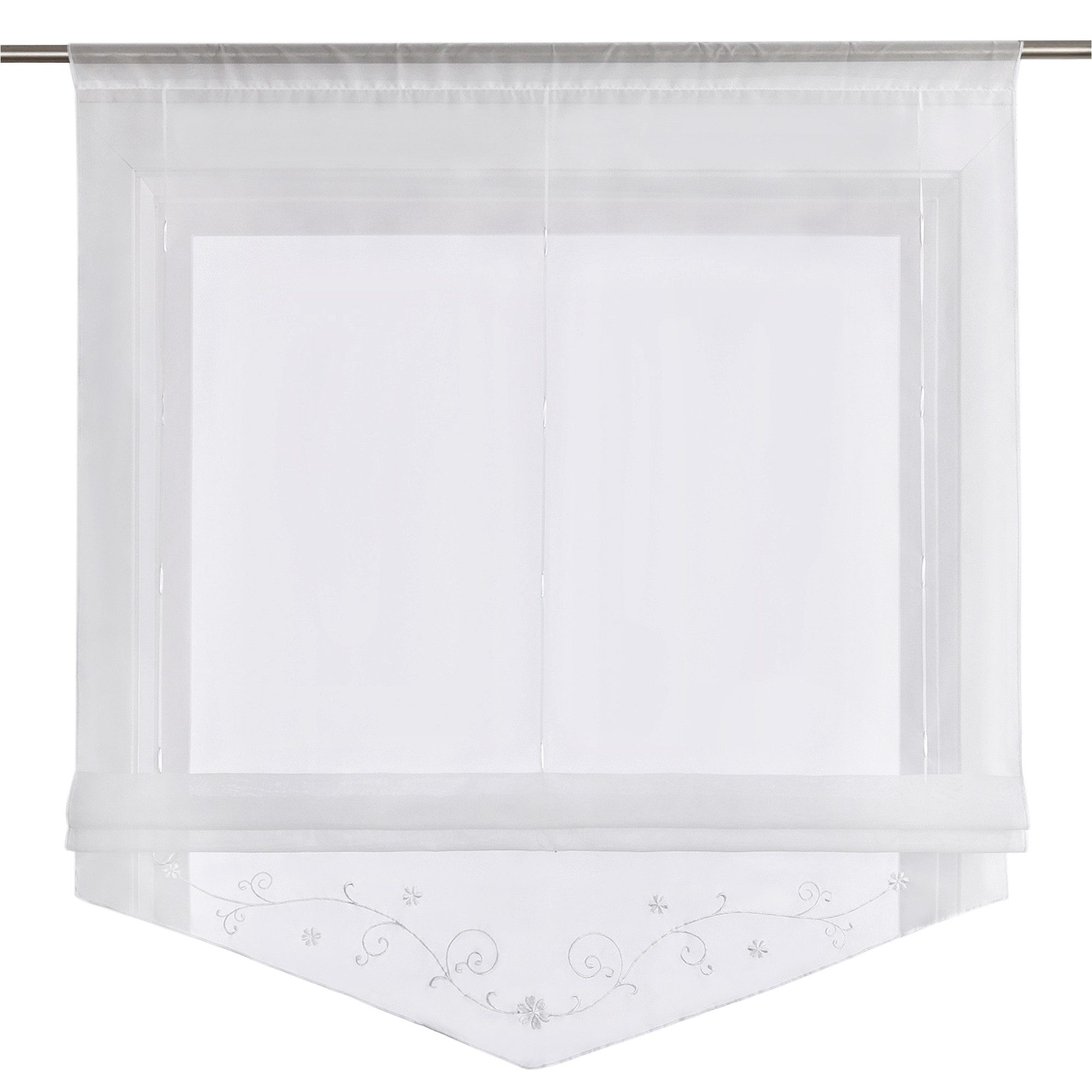 Joyswahl Raffrollo, mit Stangendurchzug, mit Schicker dreieckiger Saum, Voi günstig online kaufen