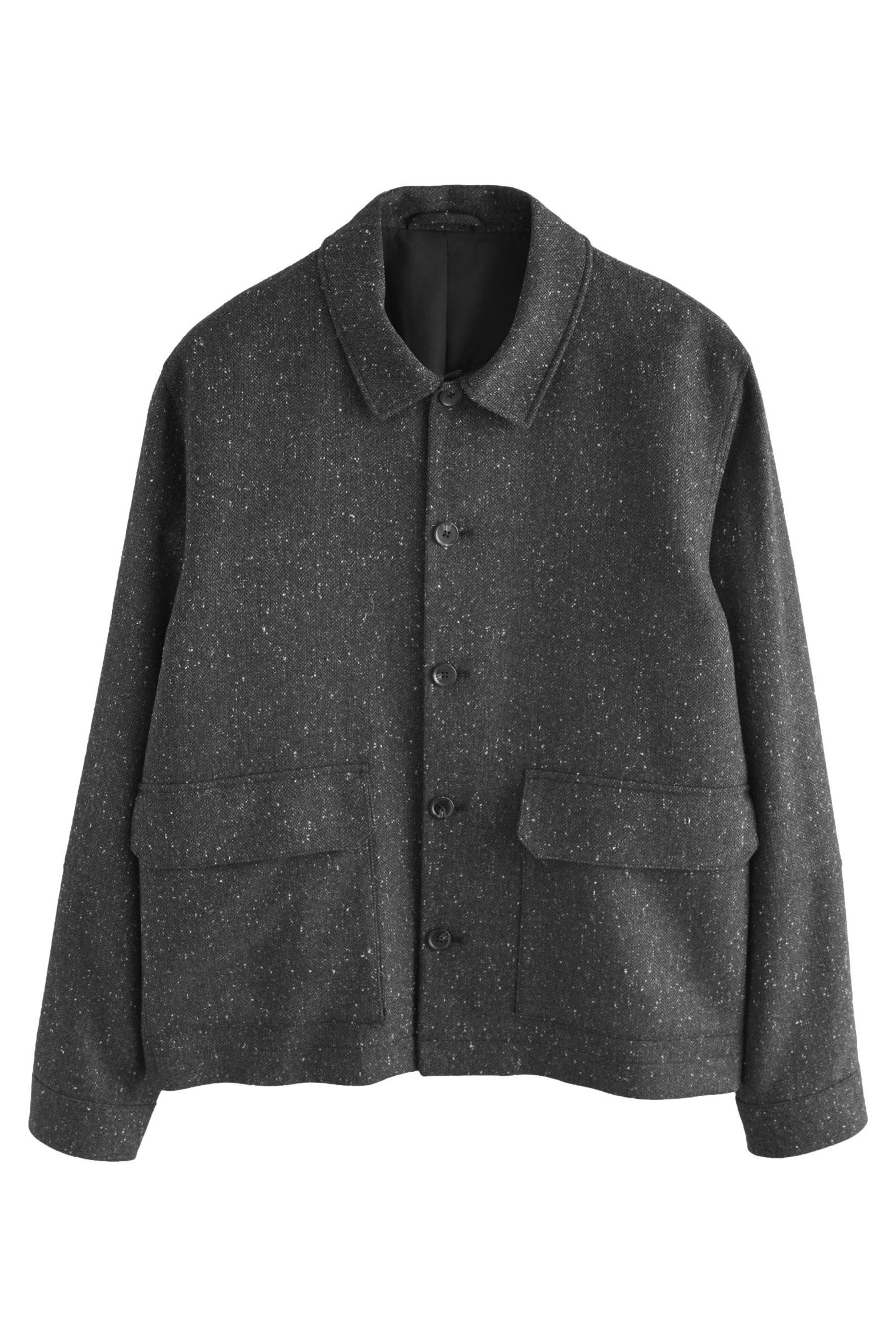 Hemdjacke Strukturierte Hemdjacke mit Fischgrätmuster