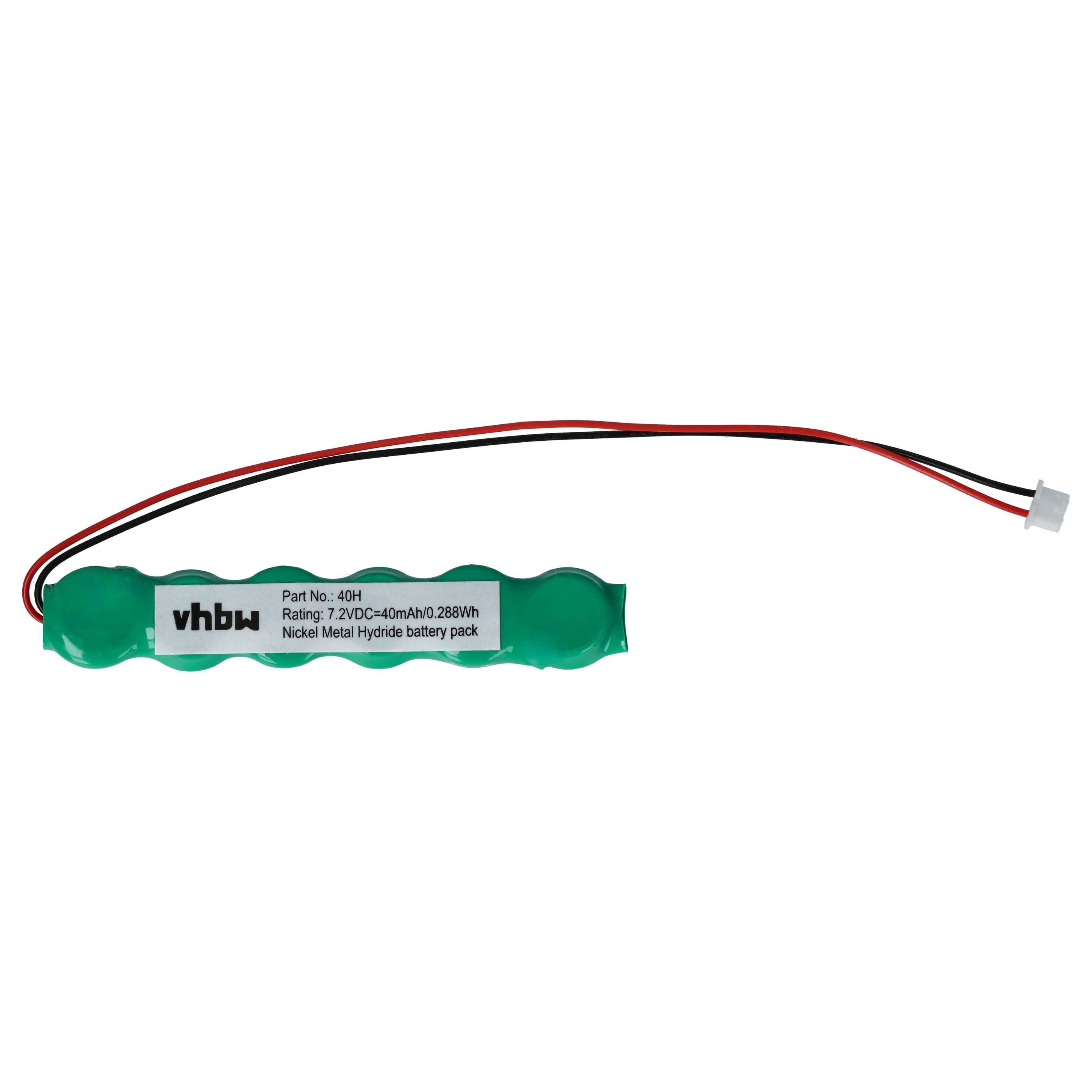 vhbw Batterie passend für Dell Inspiron 8200, 3800, 3700, 8100, 8000 Akku Batterie NiMH 40 mAh (7,2 V), Leistungsfähige Ersatz-Batterie für PC, Laptop, Barcodescanner, Nicht