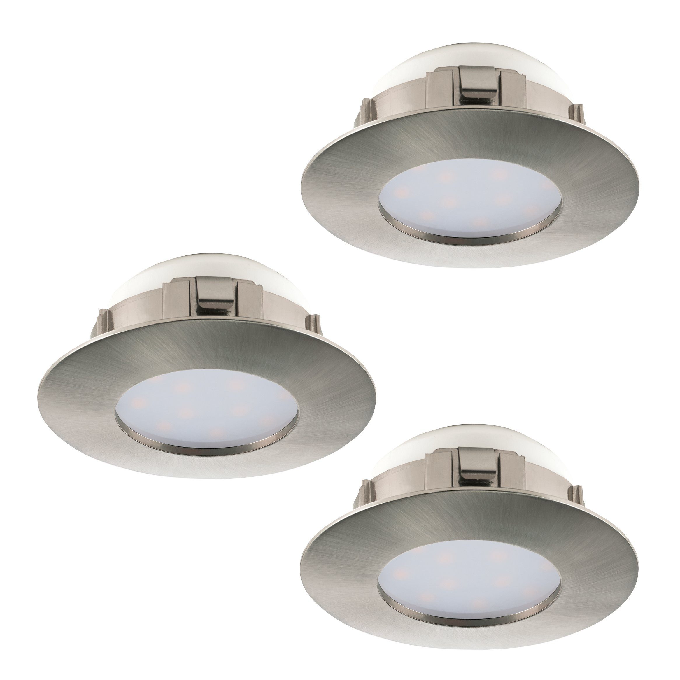 EGLO LED Einbauleuchte Pineda, Leuchtmittel inklusive, Einbaulampe, Ø: 7,8 cm, dimmbar, Lampe